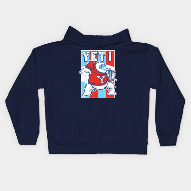 Yeti - coolest guy in town Kids Hoodie by Mattocks Design